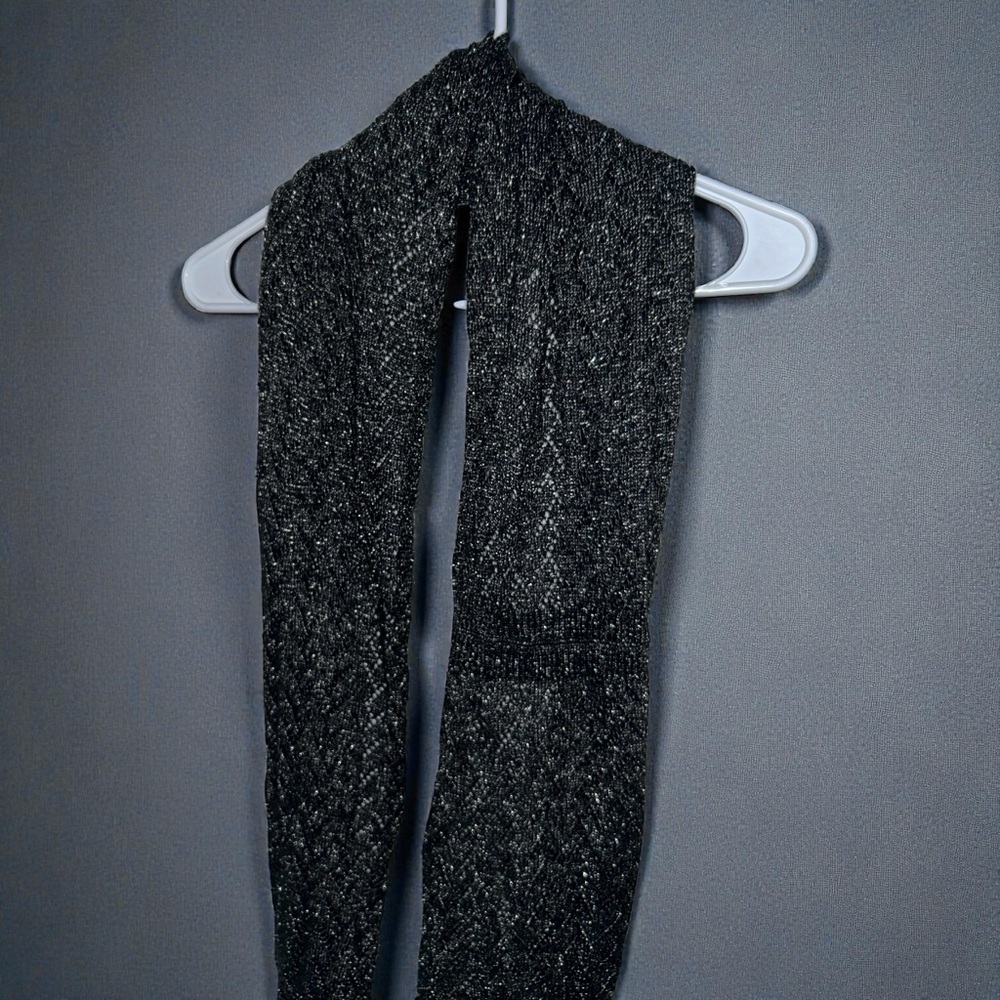 Black sheen Knit Scarf